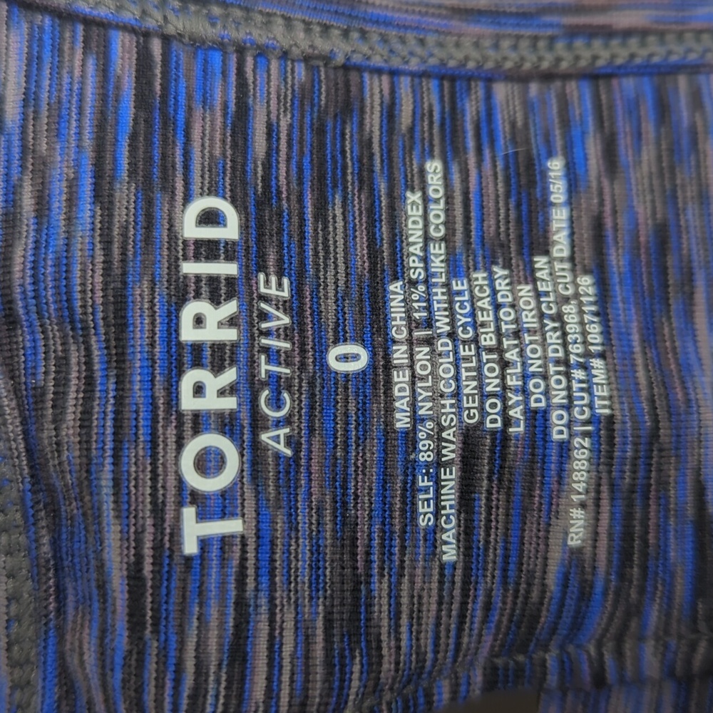 Torrid size 0X black and blue sports bra - Picture 10 of 11